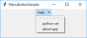 Python Gui Tkinterサンプル Ttk Menubutton メニューボタン を作成する Menuオプション含む エンジニアになりたいブログ